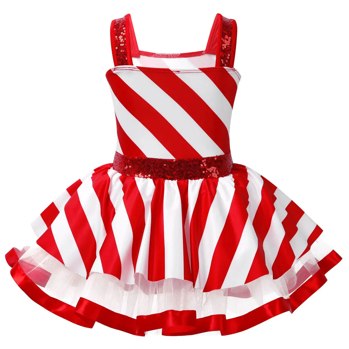 Disfraz de Papá Noel para niña con tutú y lentejuelas - imagen 2