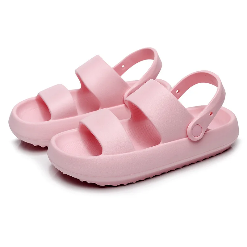 Zapatillas de plataforma gruesa de verano para mujer, Chanclas de playa de Eva, sandalias deslizantes de suela suave, zapatos antideslizantes de ocio para baño interior - imagen 5