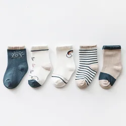 Calcetines de bebé de algodón suaves y cálidos para otoño-invierno