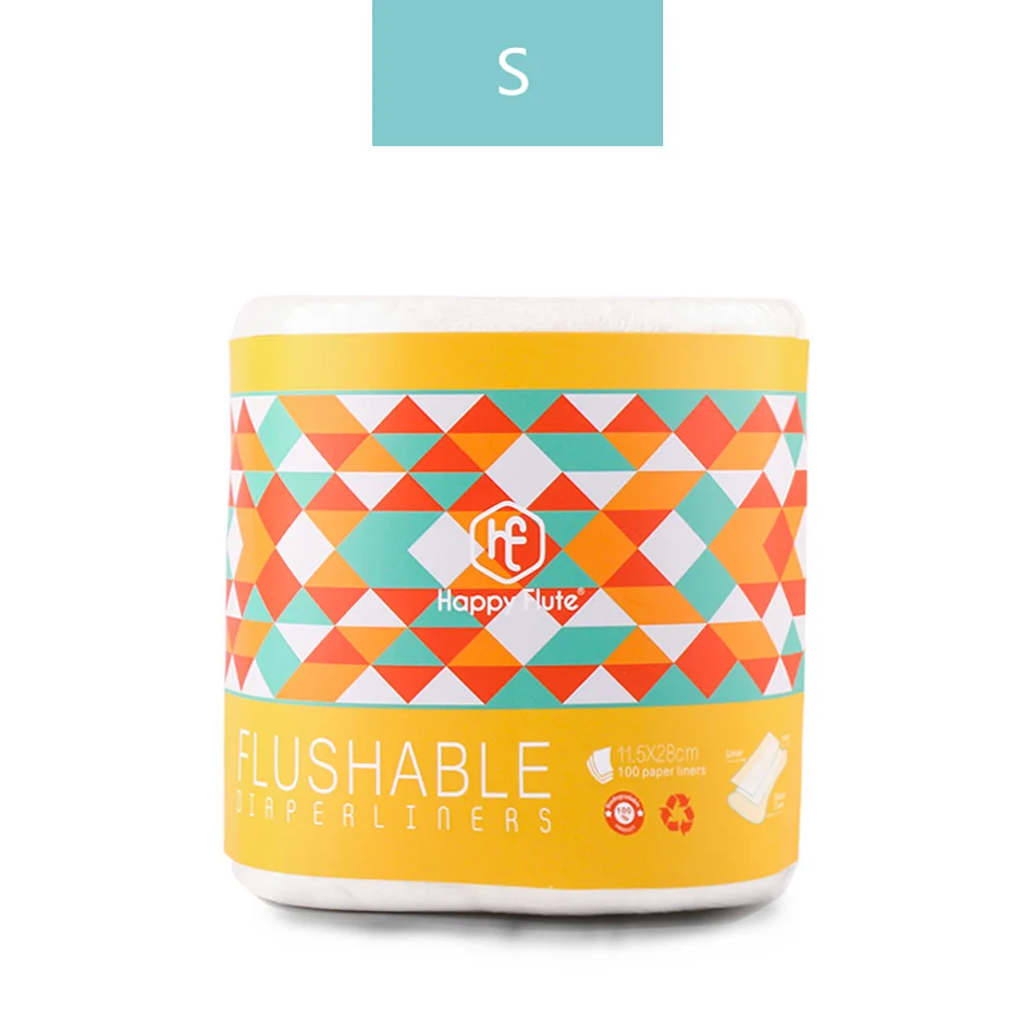 Happyflute 100% forros de pañales biodegradables y desechables forros de pañales de tela desechables 100 hojas por rollo - imagen 3