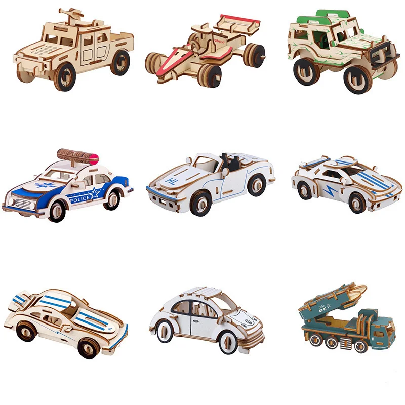 Rompecabezas 3D madera niños - Vista principal completa