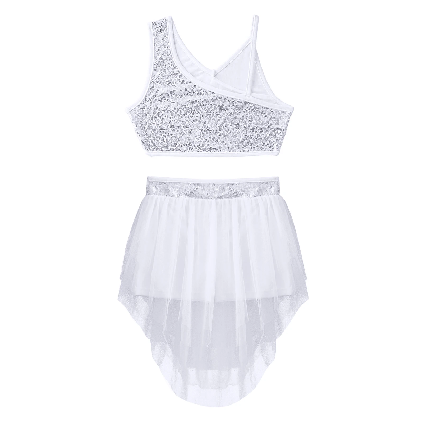 Disfraz de jazz dance para niñas con lentejuelas y falda - imagen 4