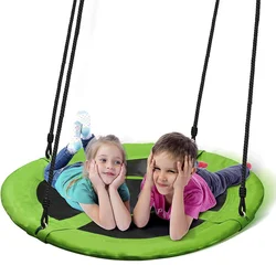 Columpio de juguete para niños, silla colgante redonda de seguridad para niños, columpios de Metal grandes para exteriores, equipo de juego de parque complejo deportivo