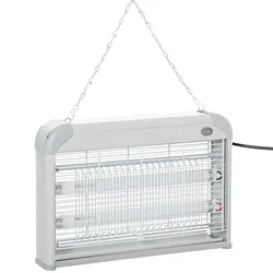 Outsunny Lámpara Anti-mosquitos Lámpara Mata Insectos Eléctrico Luz Ultravioleta 20W Área de Acción 60m² Interiores Exteriores