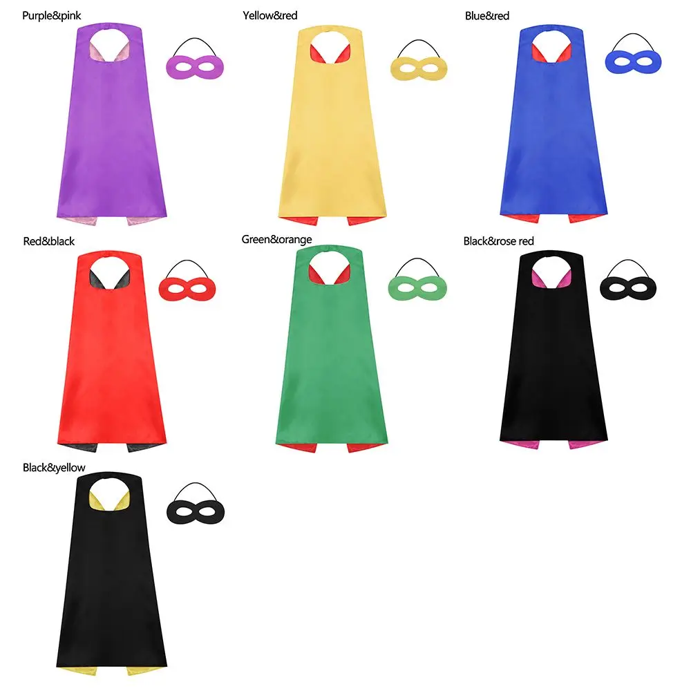 DIY Festival vestido de lujo regalos para niños capa de superhéroe máscara niños niñas capa disfraces de superhéroe Halloween Cosplay - imagen 5