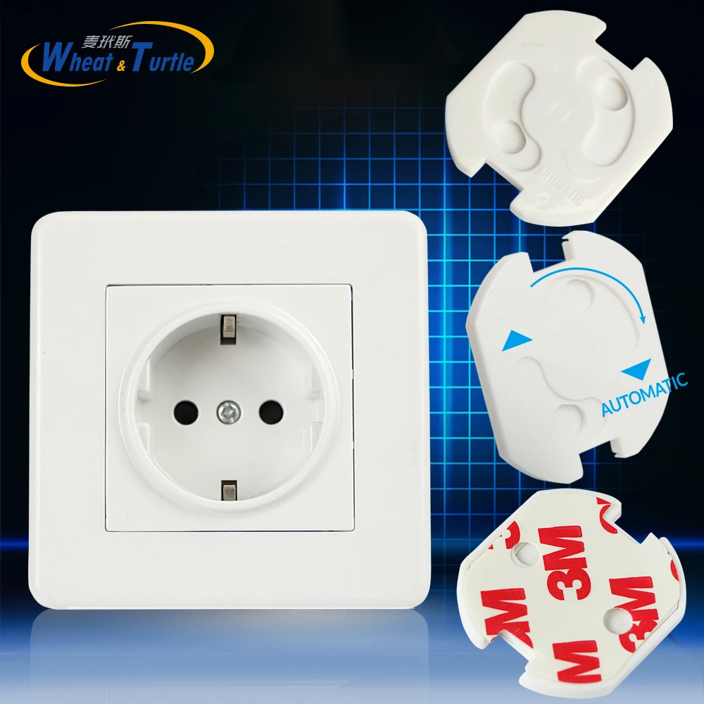 Protector de enchufe giratorio para niños con seguridad eléctrica