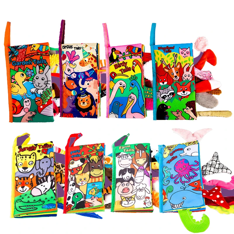 Juguete de aprendizaje temprano para bebé, orinal de baño, libro de tela de cola, aprendizaje cognitivo, libros silenciosos interactivos para padres e hijos, 0-36M - imagen 5