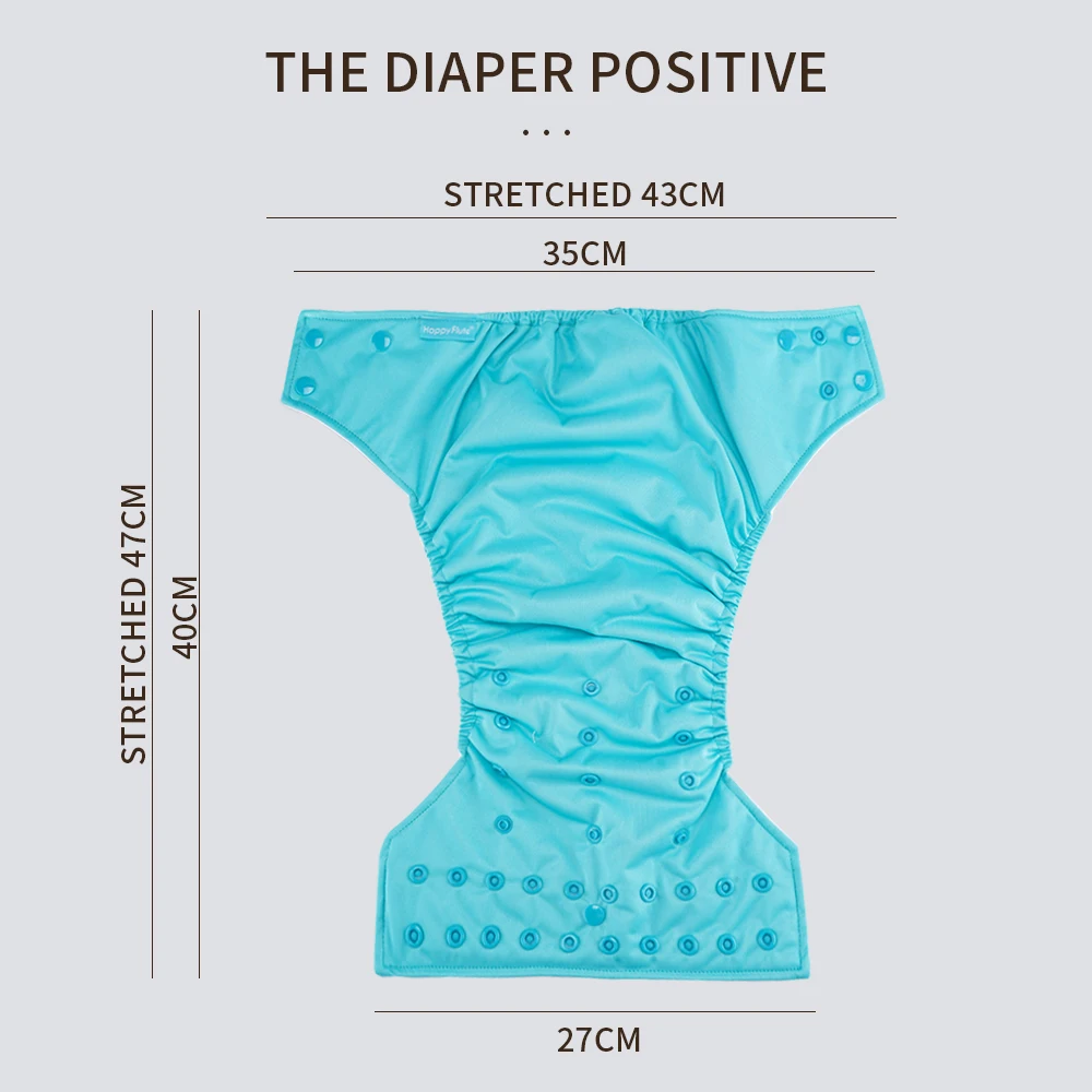 HappyFlute-pañal de tela ecológico lavable para bebé, pañal para bebé de 8 a 20kg, 2 años, 1 unidad - imagen 2