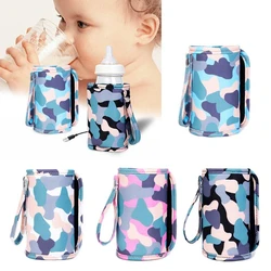 Calentador de leche portátil para viaje, termostato de aislamiento para biberones de bebé, con USB, cubierta calentada para biberón de alimentación infantil