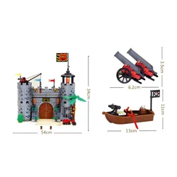 Enlighten bloques de construcción Castillo pirata educativo para niño