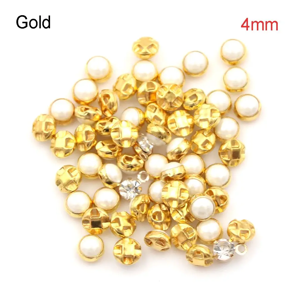 gold 4mm 50pcs