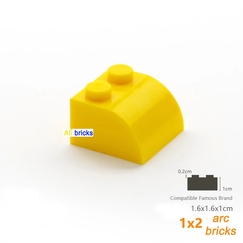 Bloques de construcción DIY para niños, juguete de ladrillos de figuras gruesas, arco de 2x2, tamaño creativo educativo de 12 colores, Compatible con juguetes, 80 piezas - imagen 5
