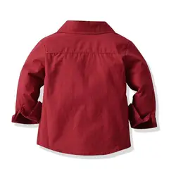 Camisa de Color liso para niños, ropa informal para niños, nueva blusa de manga larga para niños, ropa de primavera para niños, blusa para niños
