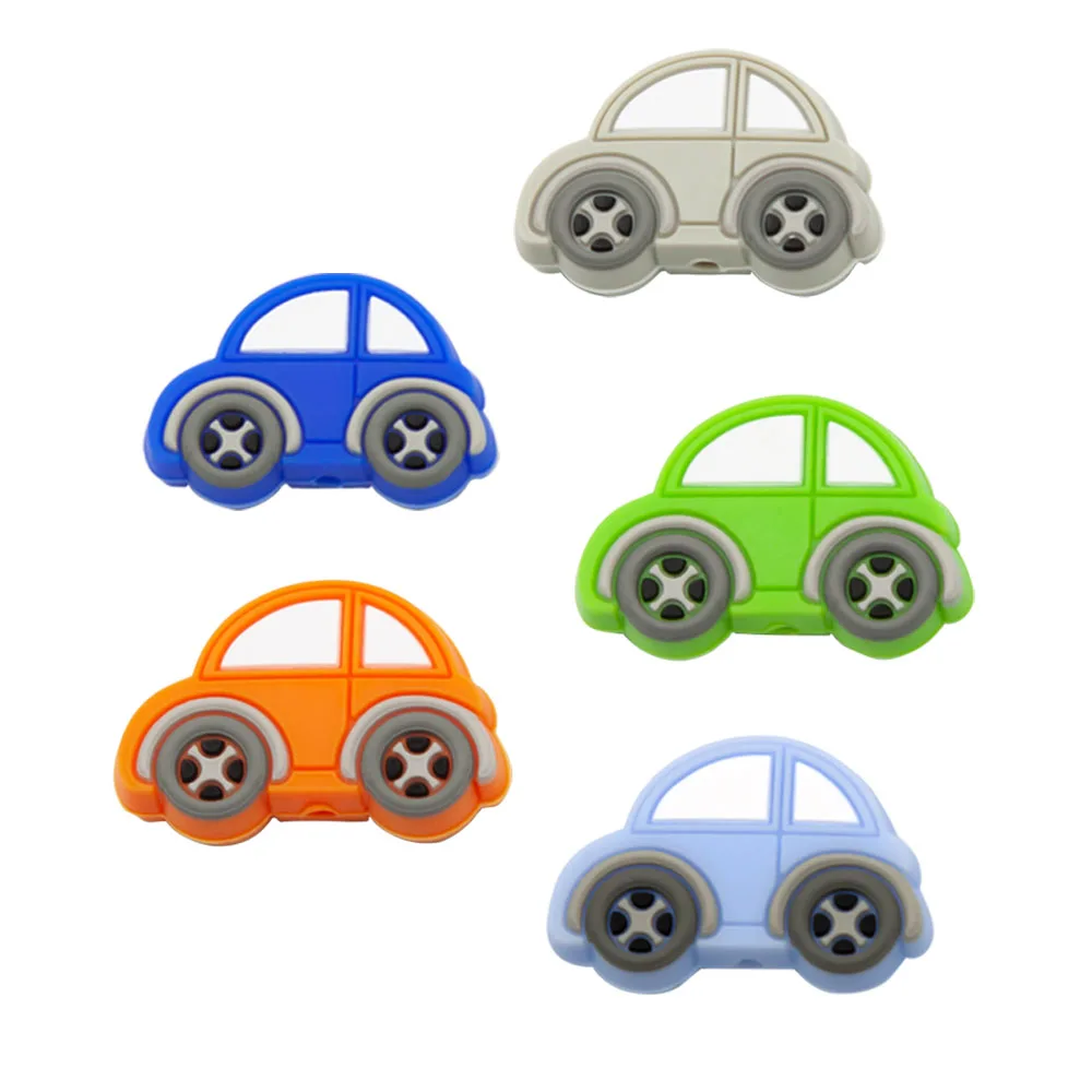 Cadena portachupetes mordedor silicona para coche – Accesorio bebé - imagen 2