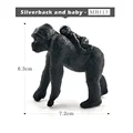 Silverback and baby