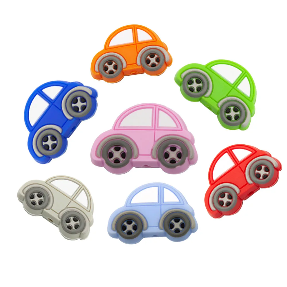 Cadena portachupetes mordedor silicona para coche – Accesorio bebé - imagen 4
