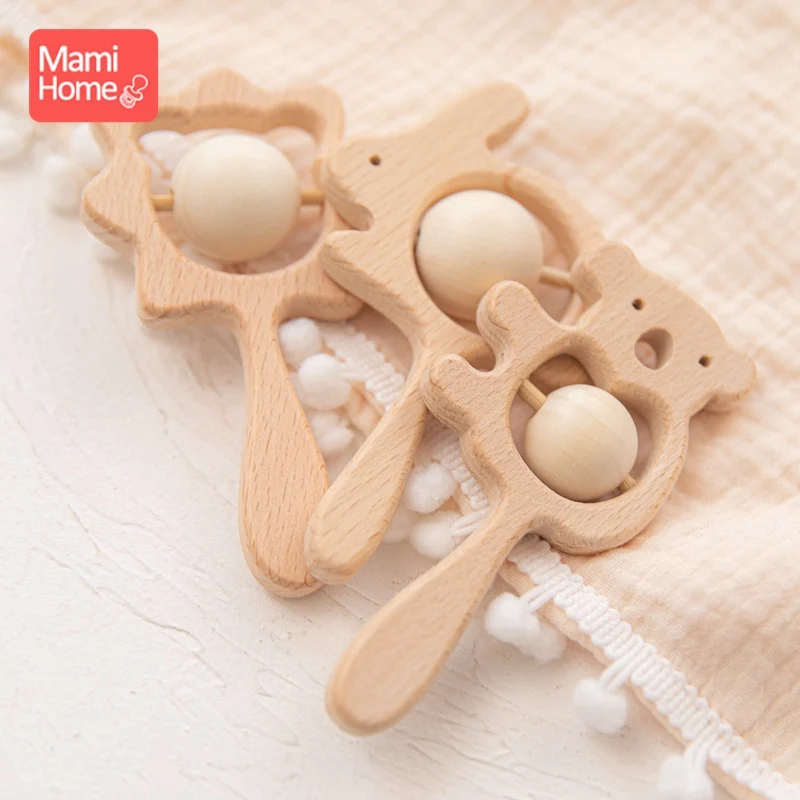Sonajero y mordedor de madera – Juguete sensorial para bebé - imagen 2