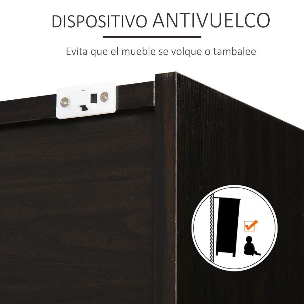 HOMCOM Librería Estantería de 5 Niveles para Libros con 3 Baldas Ajustables para Oficina Estudio 63x29,5x176 cm - imagen 5