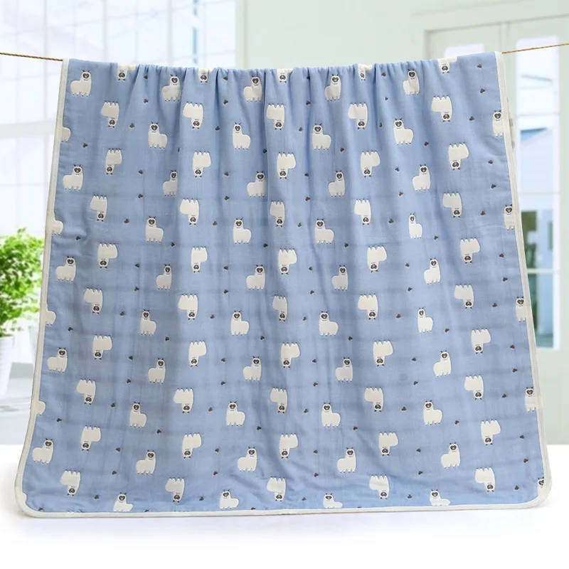 Manta Multicolor de dibujos animados para bebé, Toalla de baño de gasa de 6 capas para recién nacidos, manta infantil para bebé, 3 tamaños, manta para niños, colcha para niños - imagen 3