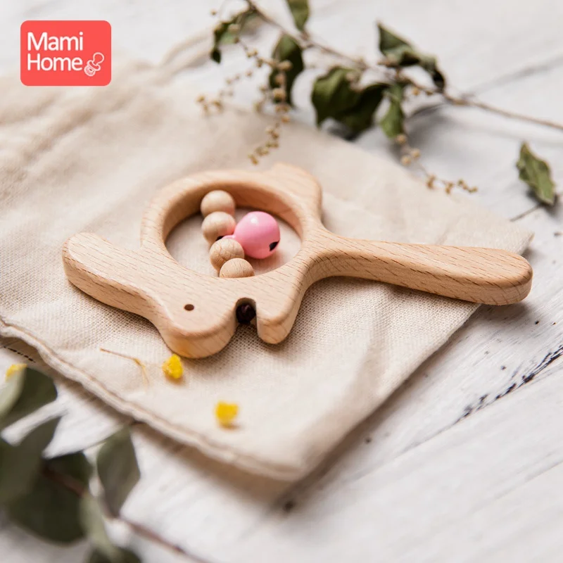 Sonajero y mordedor de madera – Juguete sensorial para bebé - imagen 4