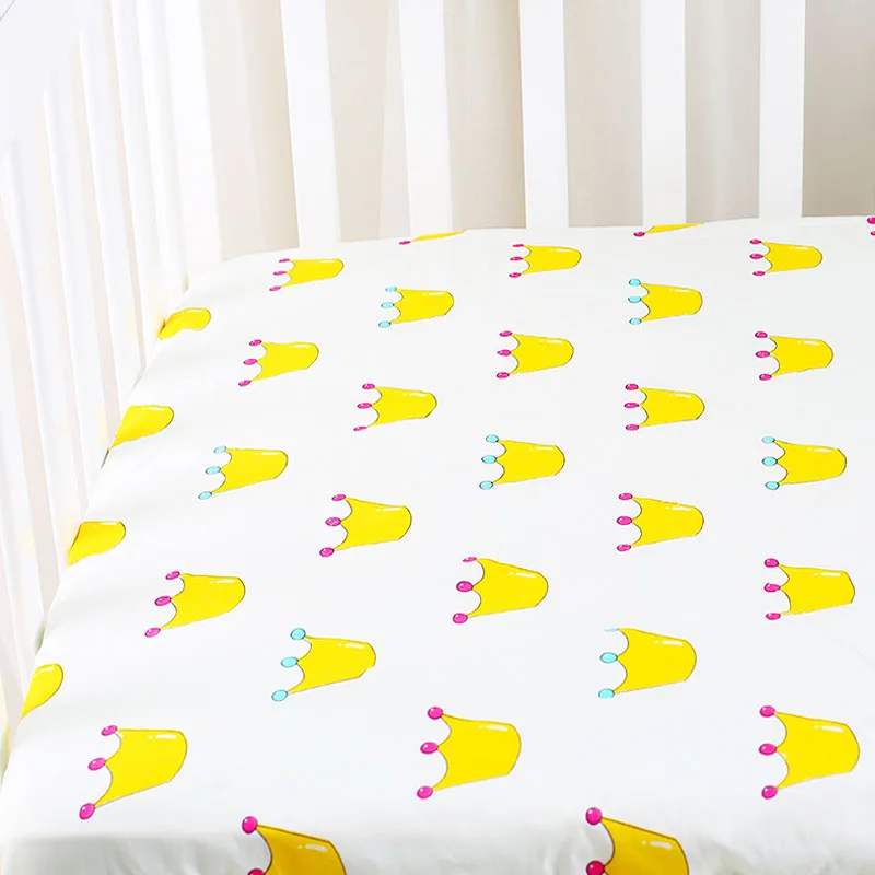 Sábana de cama de bebé de algodón 100% de estilo nórdico, colcha individual cómoda para bebé recién nacido, ropa de cama con estampado de dibujos animados para guardería, Unisex