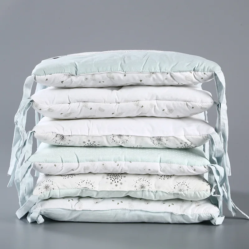 6 unids/set Protector de cama de bebé, almohadillas de parachoques para cuna, parachoques para cama de bebé, cama de seguridad para niños alrededor de mezcla de algodón, parachoques anticolisión para cama de bebé - imagen 5