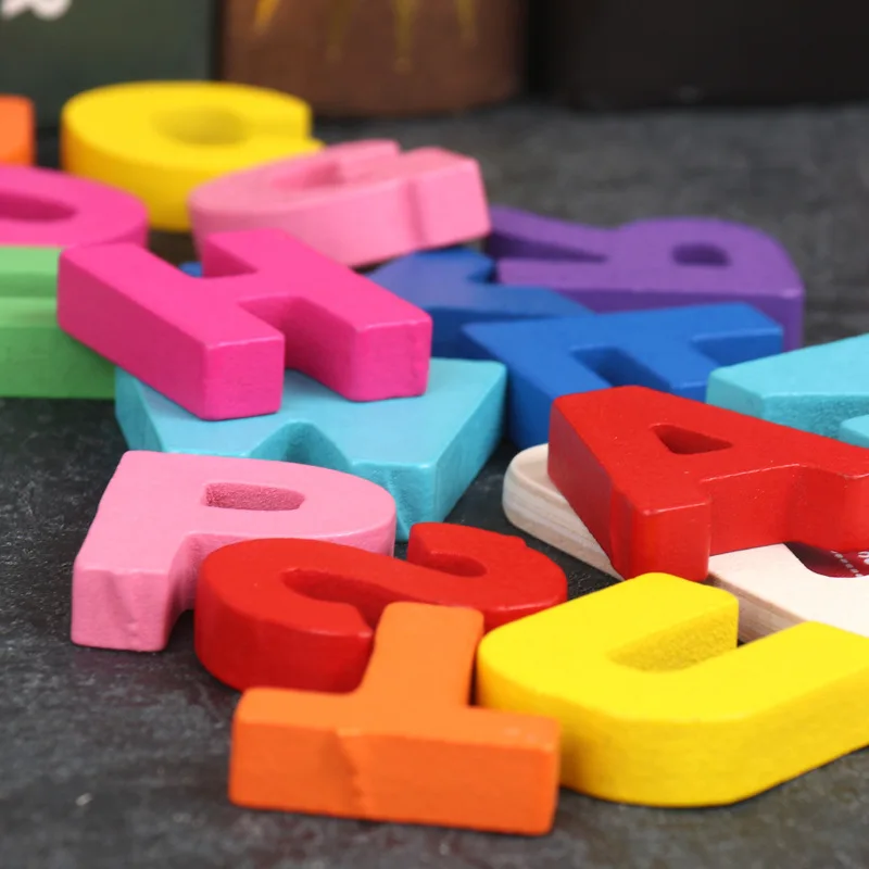 Rompecabezas de números del alfabeto 3D de madera para niños, juguete educativo geométrico Digital con letras coloridas para bebés, regalo para niños pequeños - imagen 4