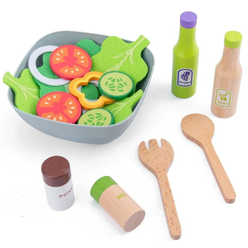 QWZ-Juego de juguetes de cocina de simulación de madera, casa de juegos, juguete educativo para edades tempranas, máquina de pan, horno microondas para regalo de Navidad para niños - imagen 4