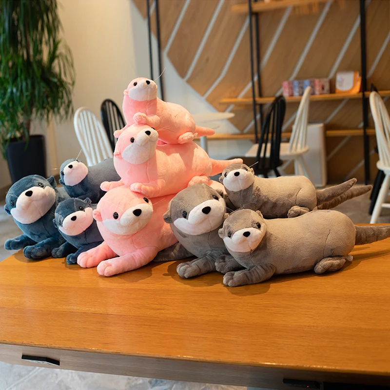 Peluche de nutria Lutra – Muñeco realista y almohada suave para niños - imagen 4