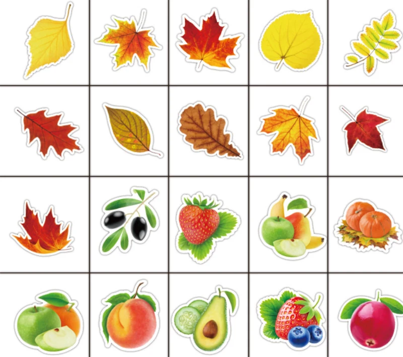 Pegatinas infantiles frutas impermeables – Pack 100 unidades - imagen 5