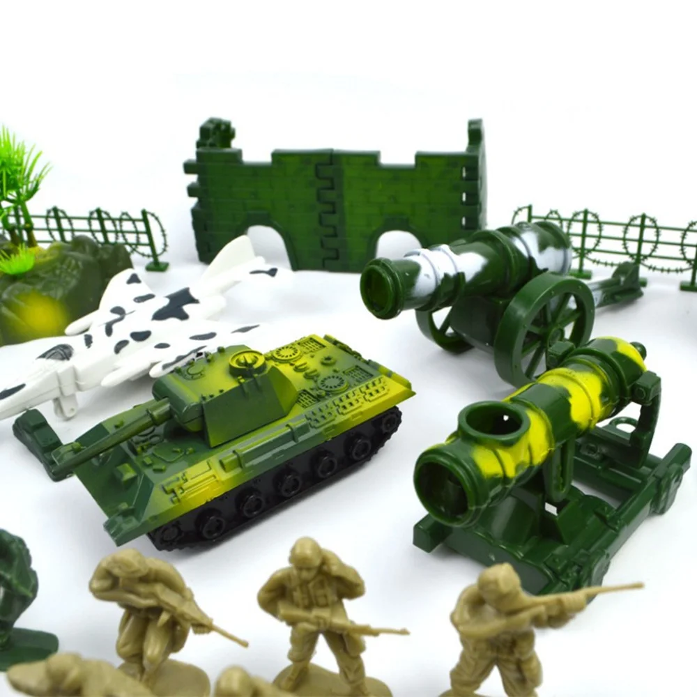 90 Uds. Figuras militares del ejército, modelo de soldados, brazos de acción, tanque estático DIY, modelo de artillería, juego para regalos de niño - imagen 3