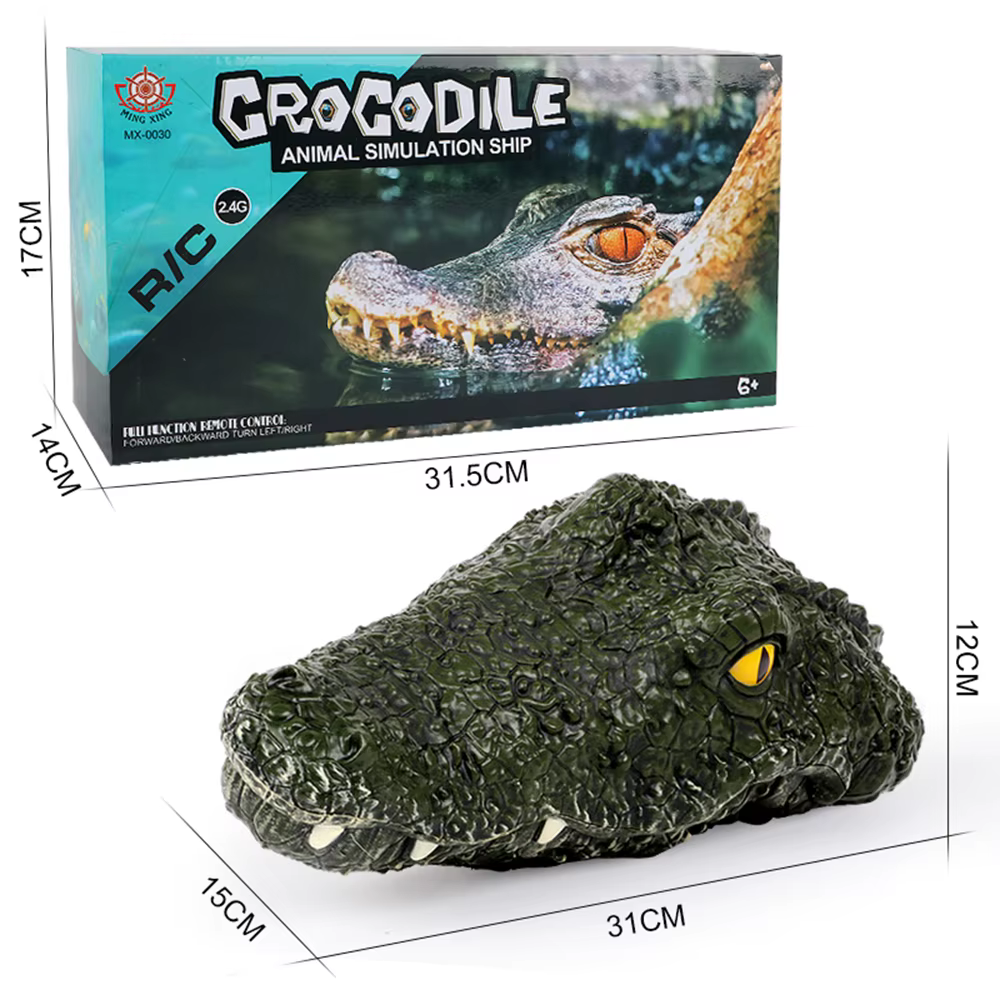 Barco control remoto con forma de cocodrilo - Juguete infantil verano - imagen 2
