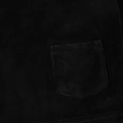 Vestido de terciopelo negro para niña - Manga larga y botones