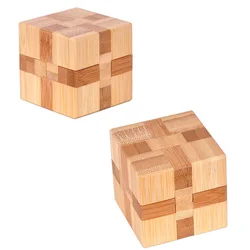 Puzzle de madera Kong Ming - Rompecabezas educativo Montessori 3D