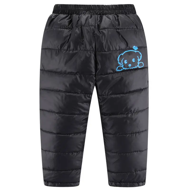Pantalones de algodón de invierno para niños y niñas, pantalones de algodón ligeros, pantalones térmicos de cintura alta para otoño e invierno - imagen 2