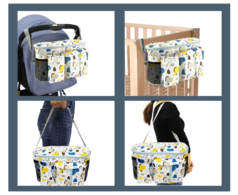 Organizador de pañales para carrito con bolsillo de lactancia - imagen 5