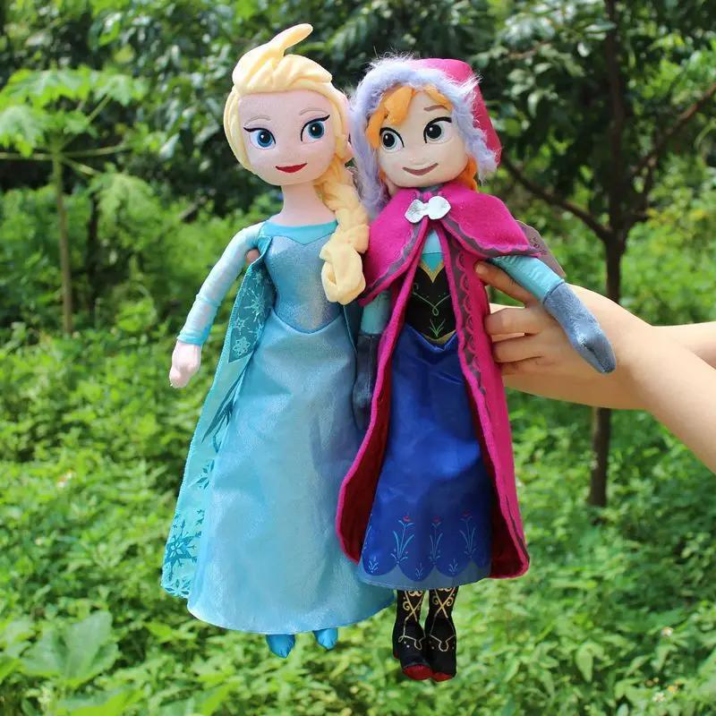 Películas Frozen 40cm 30cm muñecos de peluche Juguetes lindos para niñas princesa Anna y Elsa muñeca niña regalos de cumpleaños Pelucia Boneca Juguetes