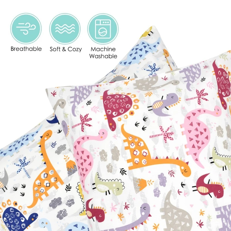 Funda de almohada de algodón transpirable para bebés, funda de almohada de 13x18 pulgadas, 14x19 pulgadas, 12x16 pulgadas, 1 unidad - imagen 3