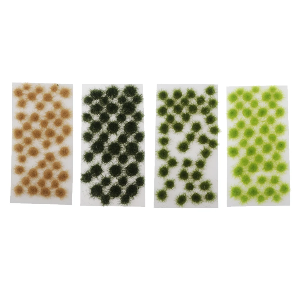 Césped estático autoadhesivo, césped Artificial para modelado de ferrocarril, modelo de terreno de Wargaming, 5mm, 40 piezas