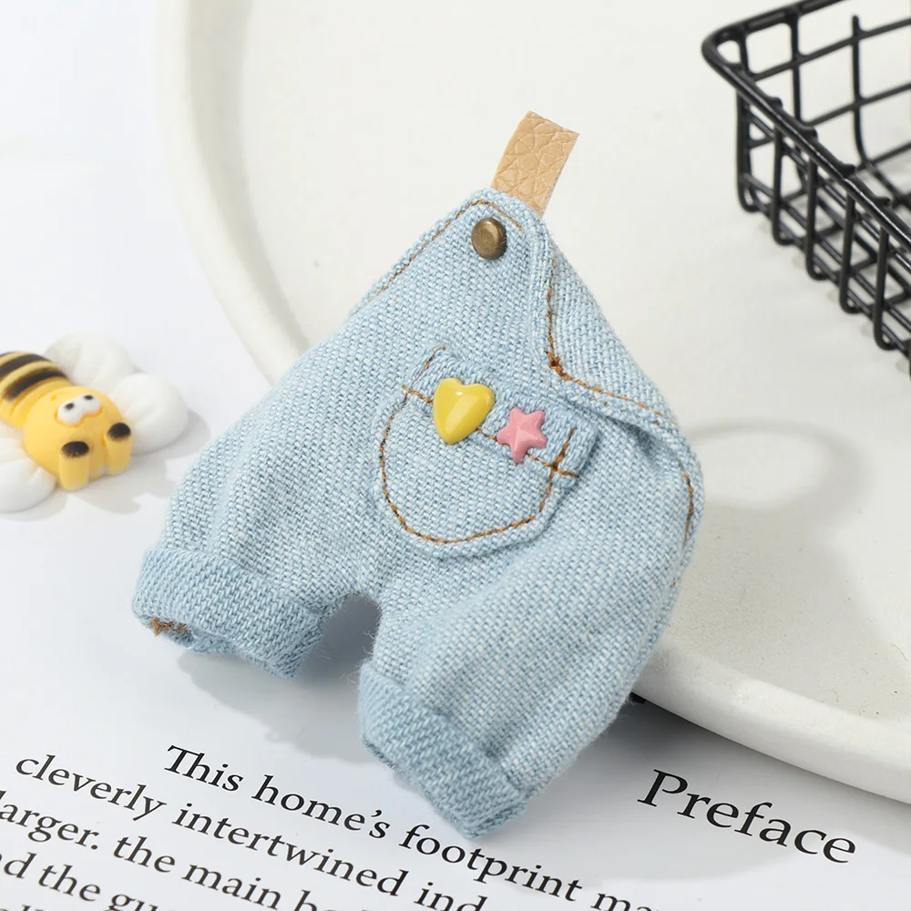 Bonita muñeca de flores, pantalones vaqueros, monos, camiseta, Mini ropa informal, Top corto, ropa para muñecas, pantalón, 1/12, accesorios de ropa para muñecas, juguetes para niños - imagen 4