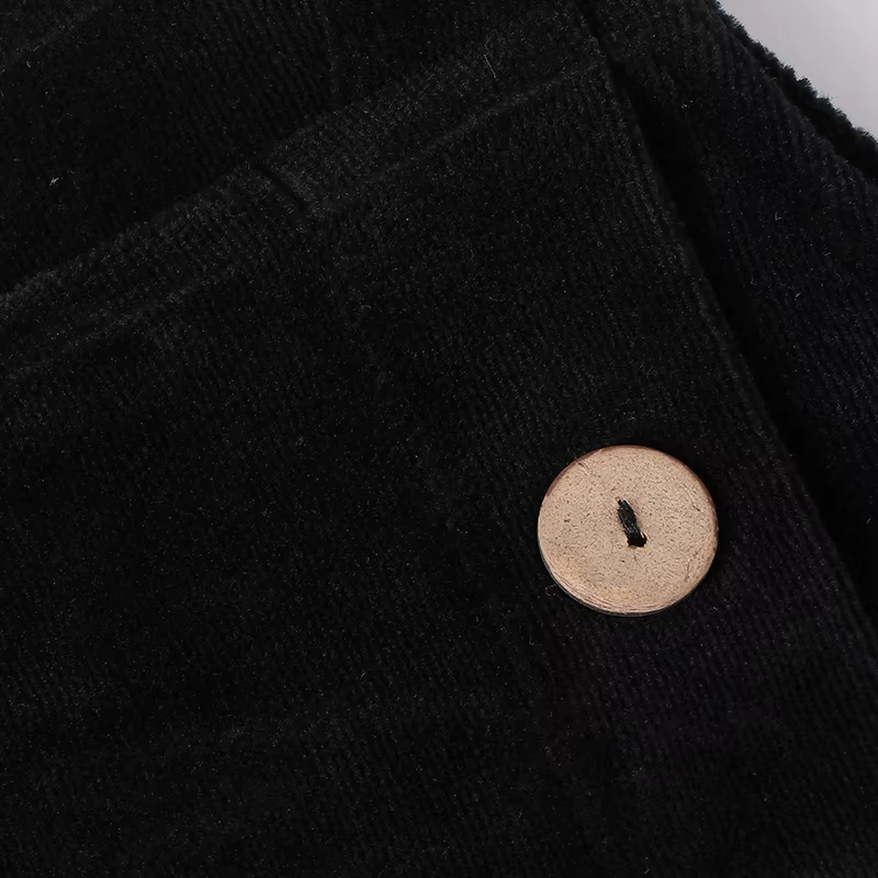 Vestido de tirantes largo terciopelo negro niña – Otoño invierno - imagen 4