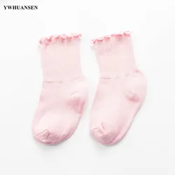 Calcetines con volantes de algodón para niños – Tallas 1-8 años