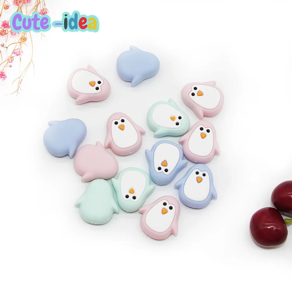 Cute-Idea Mordedor de silicona para bebés con forma de pingüino - imagen 2