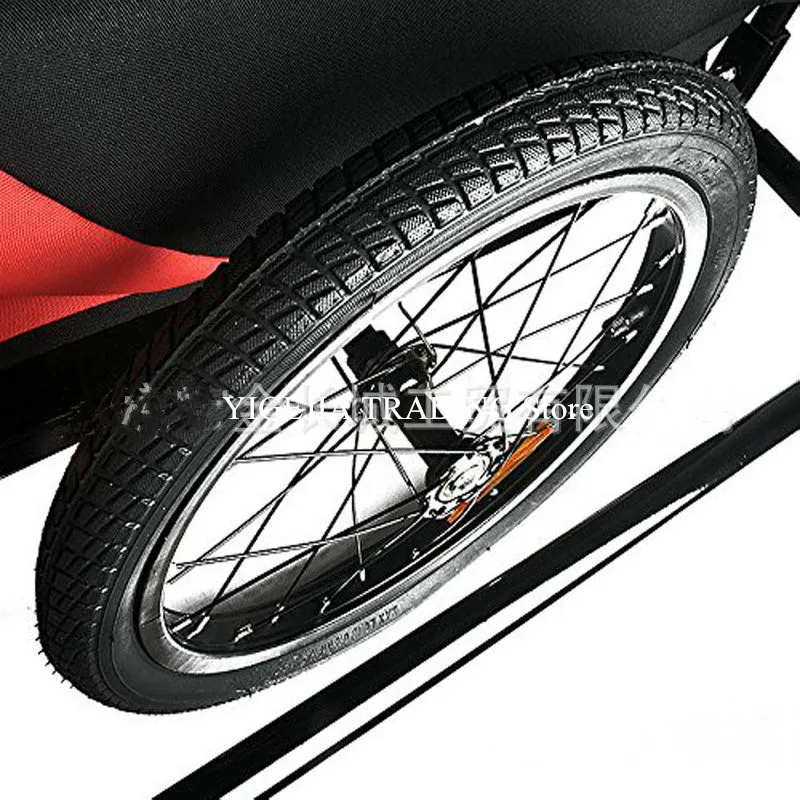 Remolque de carga para bicicleta, carrito de equipaje con ruedas inflables de 16 pulgadas, portador de bicicleta con marco de acero - imagen 5