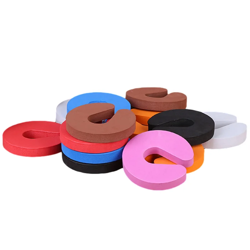 Topes de puerta para niños, protección para niños, Tope de puerta en forma de C EVA, protección de seguridad para bebés, Tope de puerta, bloqueador, Clip de puerta de espuma suave - imagen 5