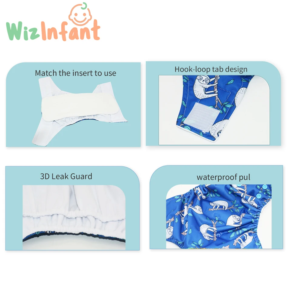 WizInfant Pañal tela bolsillo reutilizable - imagen 2