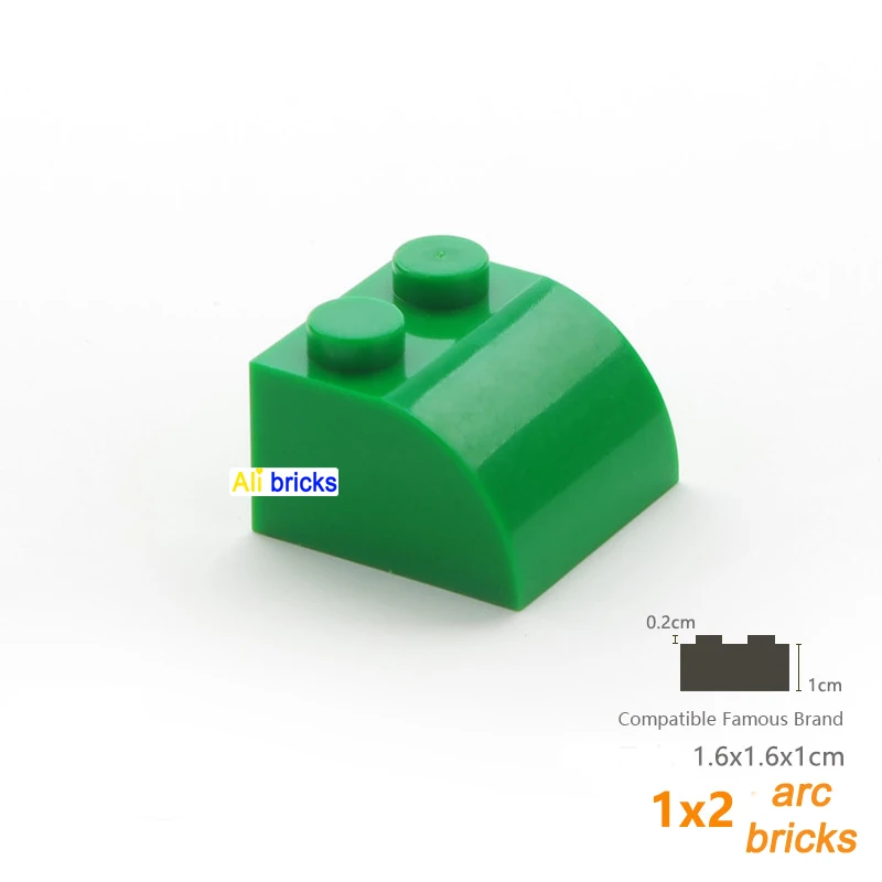 Bloques de construcción DIY para niños, juguete de ladrillos de figuras gruesas, arco de 2x2, tamaño creativo educativo de 12 colores, Compatible con juguetes, 80 piezas - imagen 3