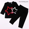 red flocking print