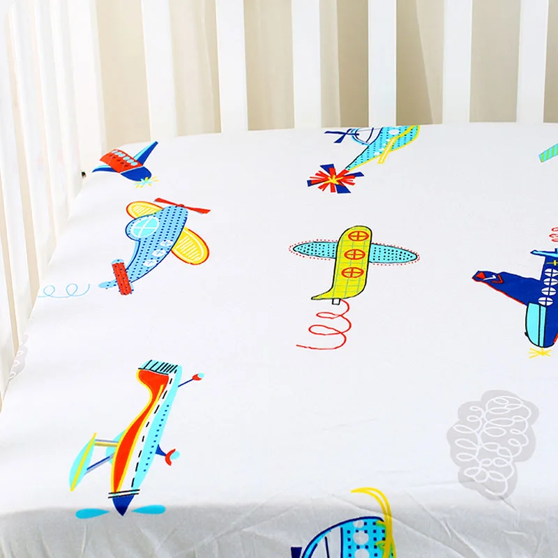 Sábana de cama de bebé de algodón 100% de estilo nórdico, colcha individual cómoda para bebé recién nacido, ropa de cama con estampado de dibujos animados para guardería, Unisex - imagen 3