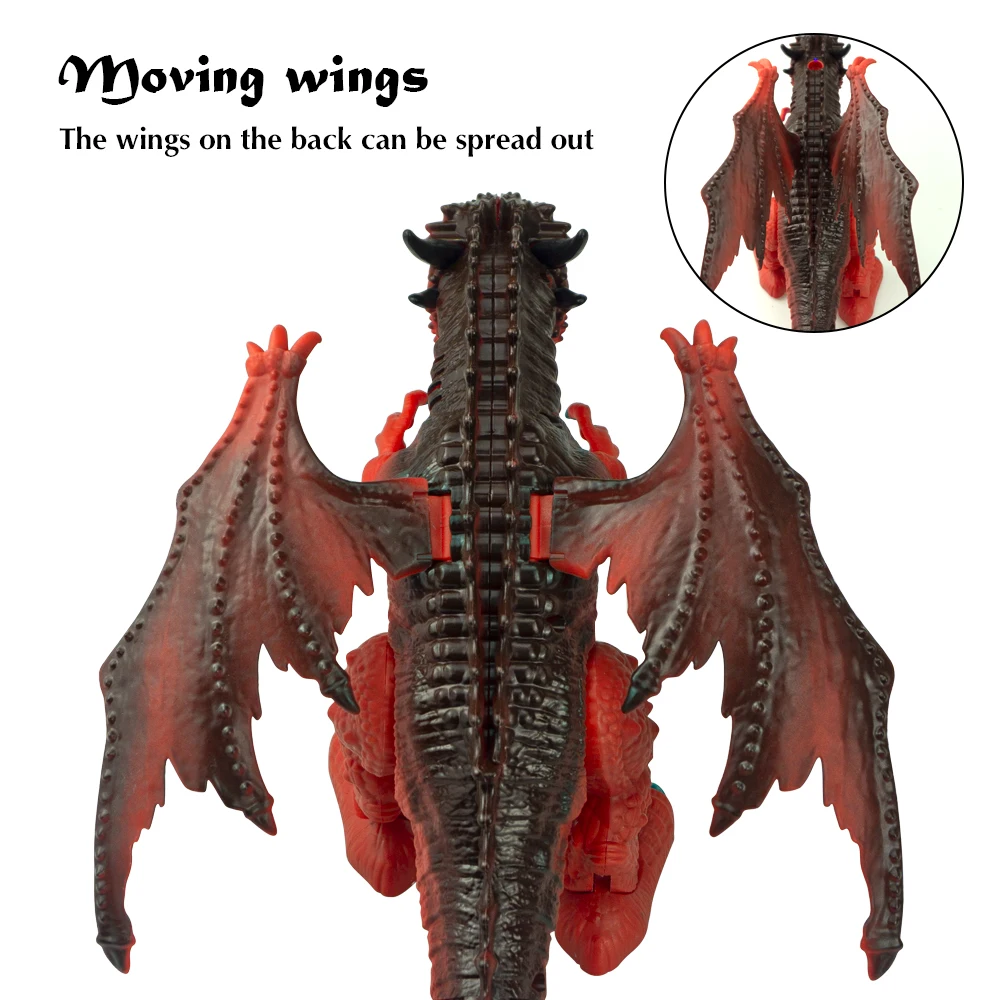 Juguete de dinosaurio con Control remoto, Animal tiranosaurio con sonidos y luz en aerosol, humo, Robot RC, animales, juguetes para niños, regalos - imagen 5